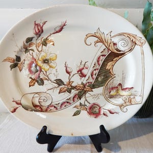 Antique Platter - Ashworth Brothers Melrose Platter - Rare 1800s Ironstone Platter - Aesthetic Period