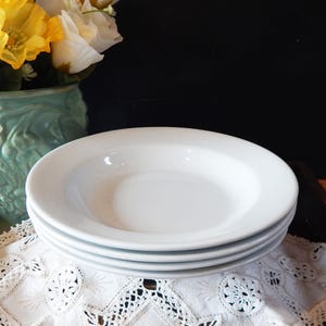 Antique Ironstone Bowls - Ironstone Soup Bowls - Set of 4 - Mismatched - 1800s
