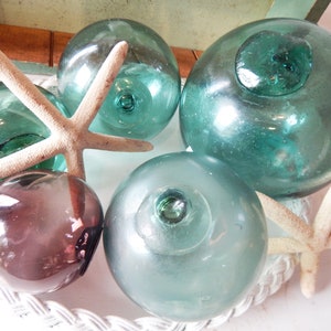 Y3875 FLOAT Glass Floating Ball fishing bouy big Japanese antique vint –  Hareitiba Japanese Antique