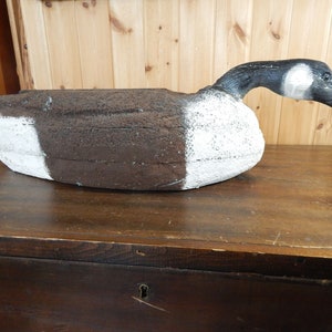 Vintage Canada Goose Decoy - Life Size Goose Sculpture - Goose Carving