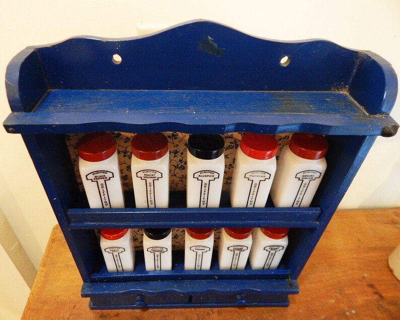 Vintage Spice Rack Vintage Spice Jars Vintage Spice Rack Etsy