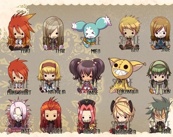 Tales of the Abyss inspired Keychains