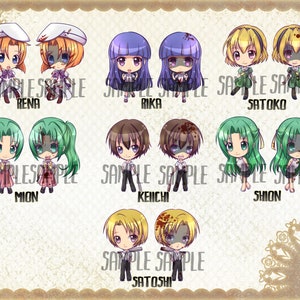 Higurashi inspired keychains