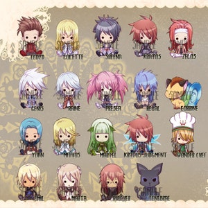 Tales of Symphonia inspired Keychains