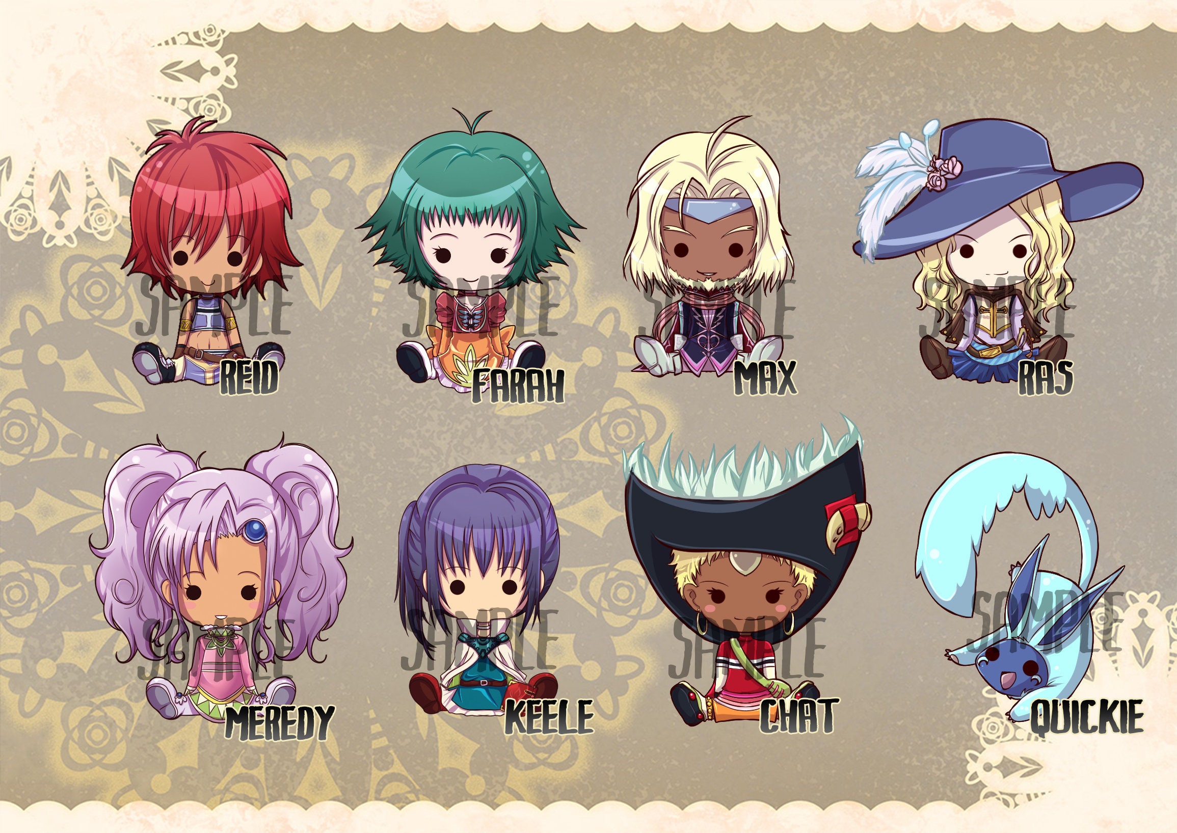 Tales of Eternia Keychains - Etsy