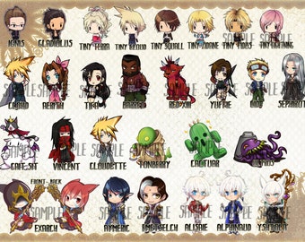 FFXV ffxiv ffvii ffvi inspired Charms