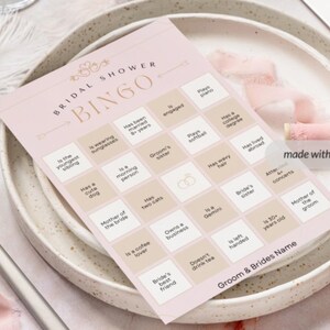 Brautparty Bingo Spiel Spaß und Interaktiver Eisbrecher für Gäste