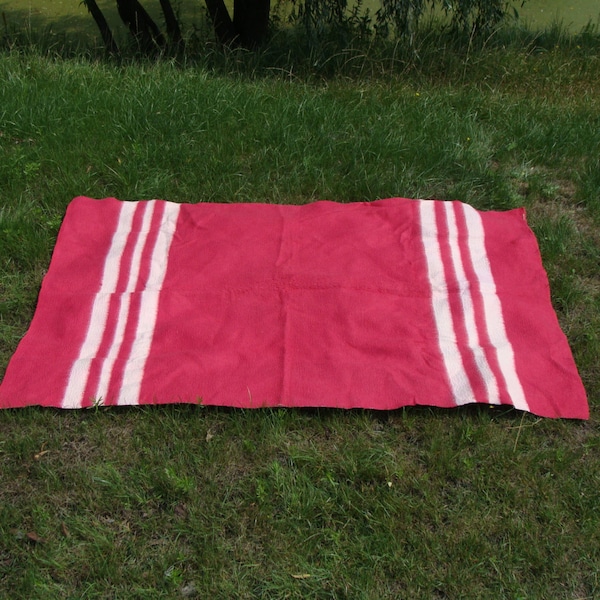 Wool blanket Vintage wool blanket USSR blanket Pink wool blanket Soviet wool blanket Bed blanket USSR wool blanket Pure wool blanket