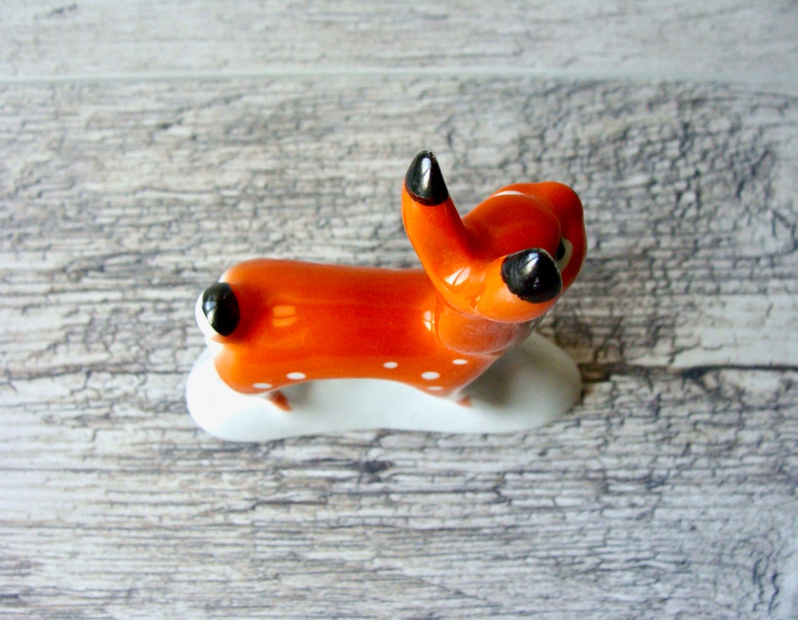 Deer Ceramic Deer Deer Figurine Pottery Deer Deer Figure USSR Etsy