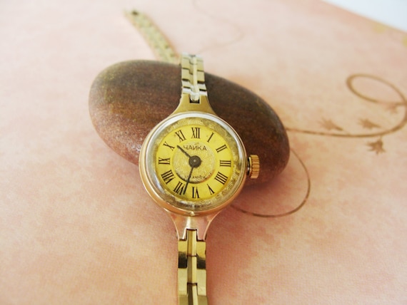 Women's watch Women's wrist watch Women's soviet watch Vintage soviet watch "Chaika" Watch gold-plated Ladies watch Retro Ladies Watch