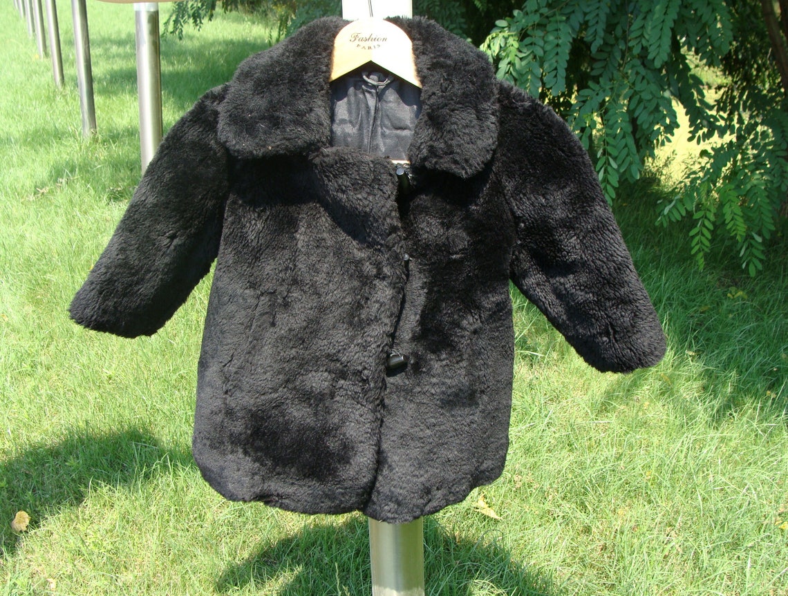 Child's Fur Coat Kid's Fur Coat Beaver Lamb Winter Kid's Fur Coat Warm