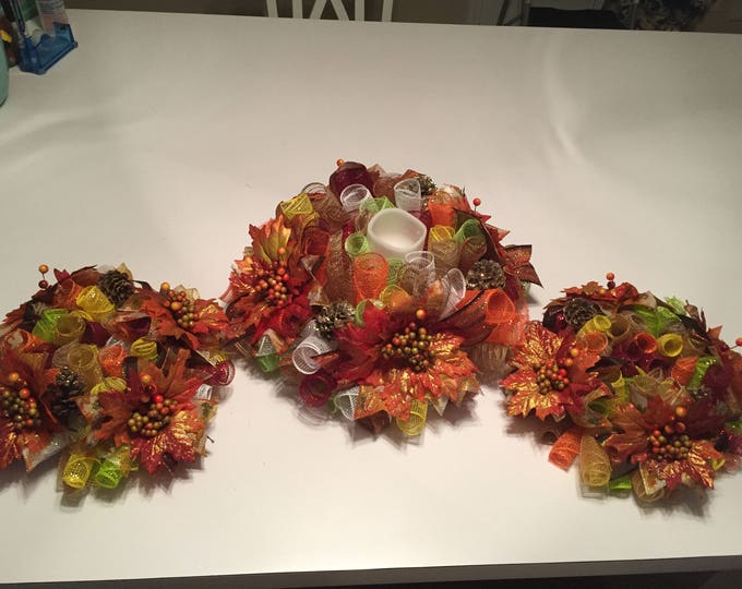 CUSTOM Centerpiece & Two Fireplace Centerpieces Etsy