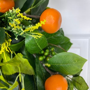 Orange and Lime Wreath for Front Door, Every Day, Year-round, Spring ...