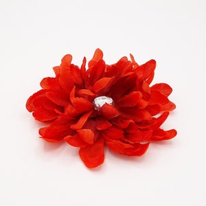 Orange Flower Hair Clip, Fall Flower Clip, Fall Hair Flower, Autumn Hair Clip, Fall Flowers Hair, Harvest Flower, Rustic Hair Clip