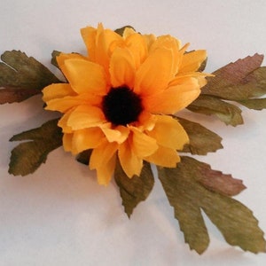 Yellow Daisy Hair Clip, Yellow Daisy Gift, Yellow Daisy Accessories, Fall Flowers Hair, Autumn Hair Clip, Fall Hair Flower, Fall Flower Clip