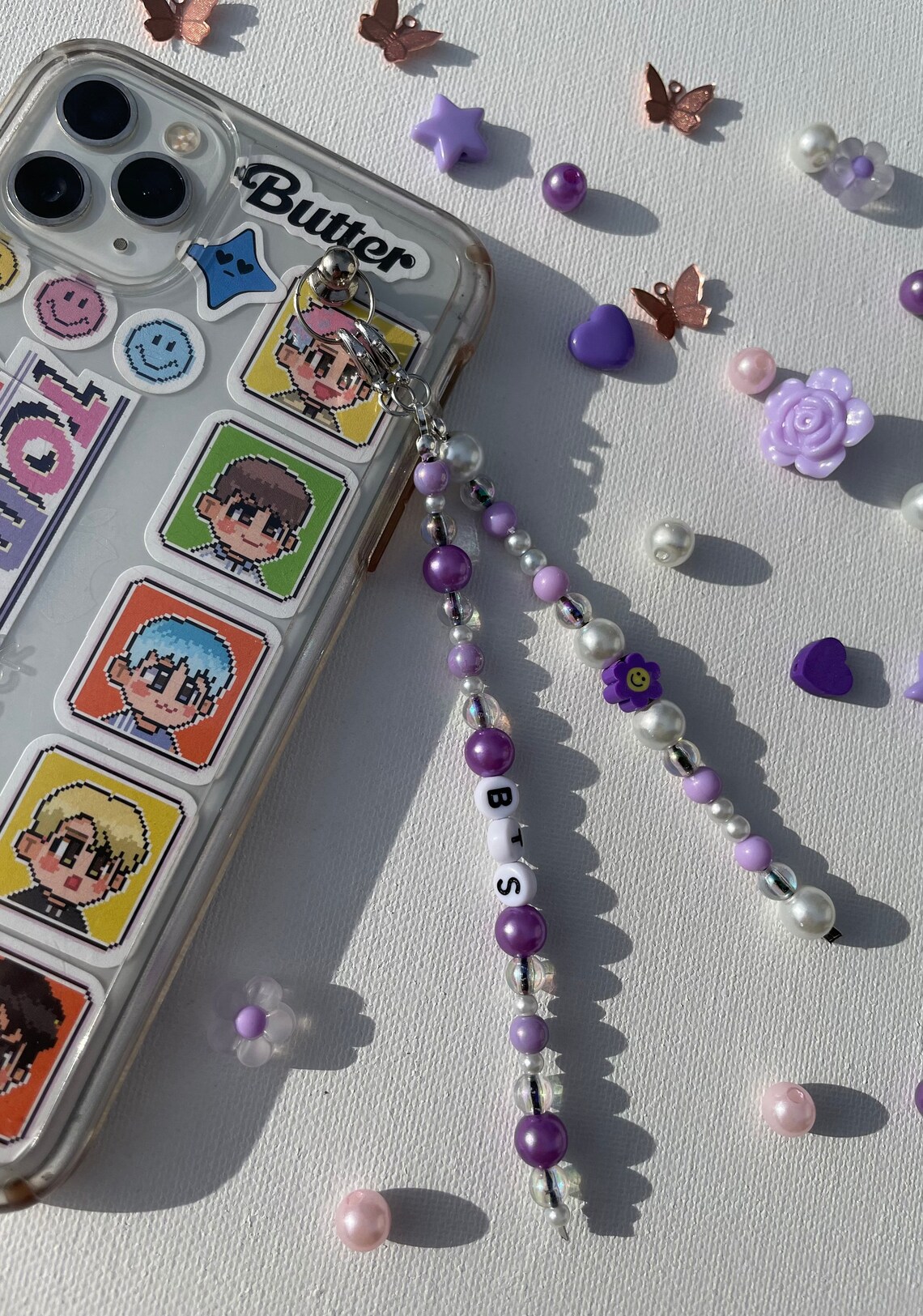 BTS Phone Charm/phone Keychain Kpop Bangtan - Etsy
