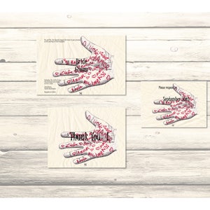 Set of &quot;Love You in any language&quot; Wedding Invitation, RSVP & Thank You Cards Customizable - Printable Digital Download