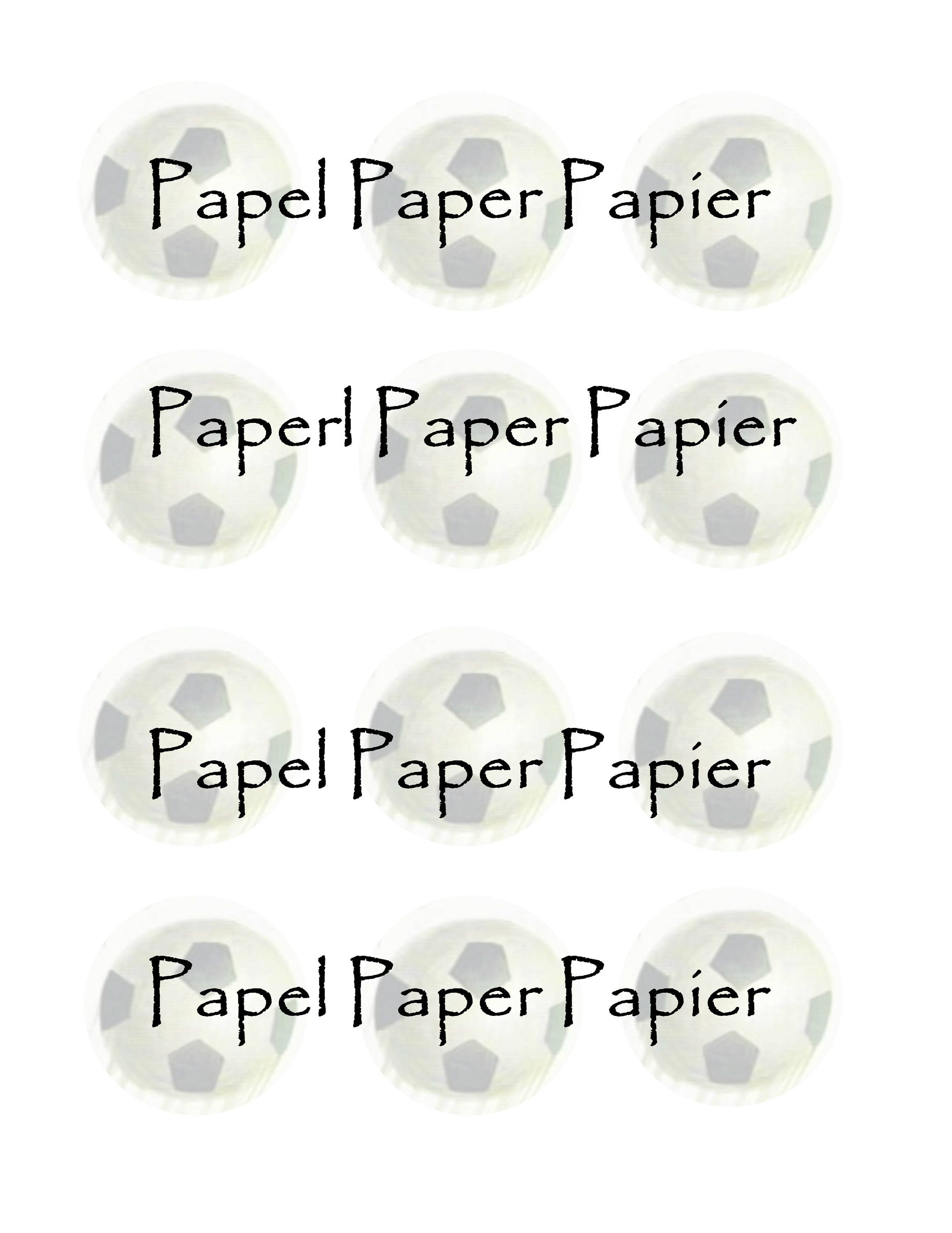 Soccer Children's Birthday Cupcake Toppers, Lollipop Labels, Gift Box ...