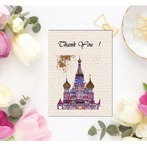 Moscow Russia- Destination Wedding Thank You Cards Customizable - Printable Digital Download