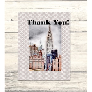 Ciudad de Nueva York Tarjeta de Agradecimiento para una boda- Digital Imprimible
