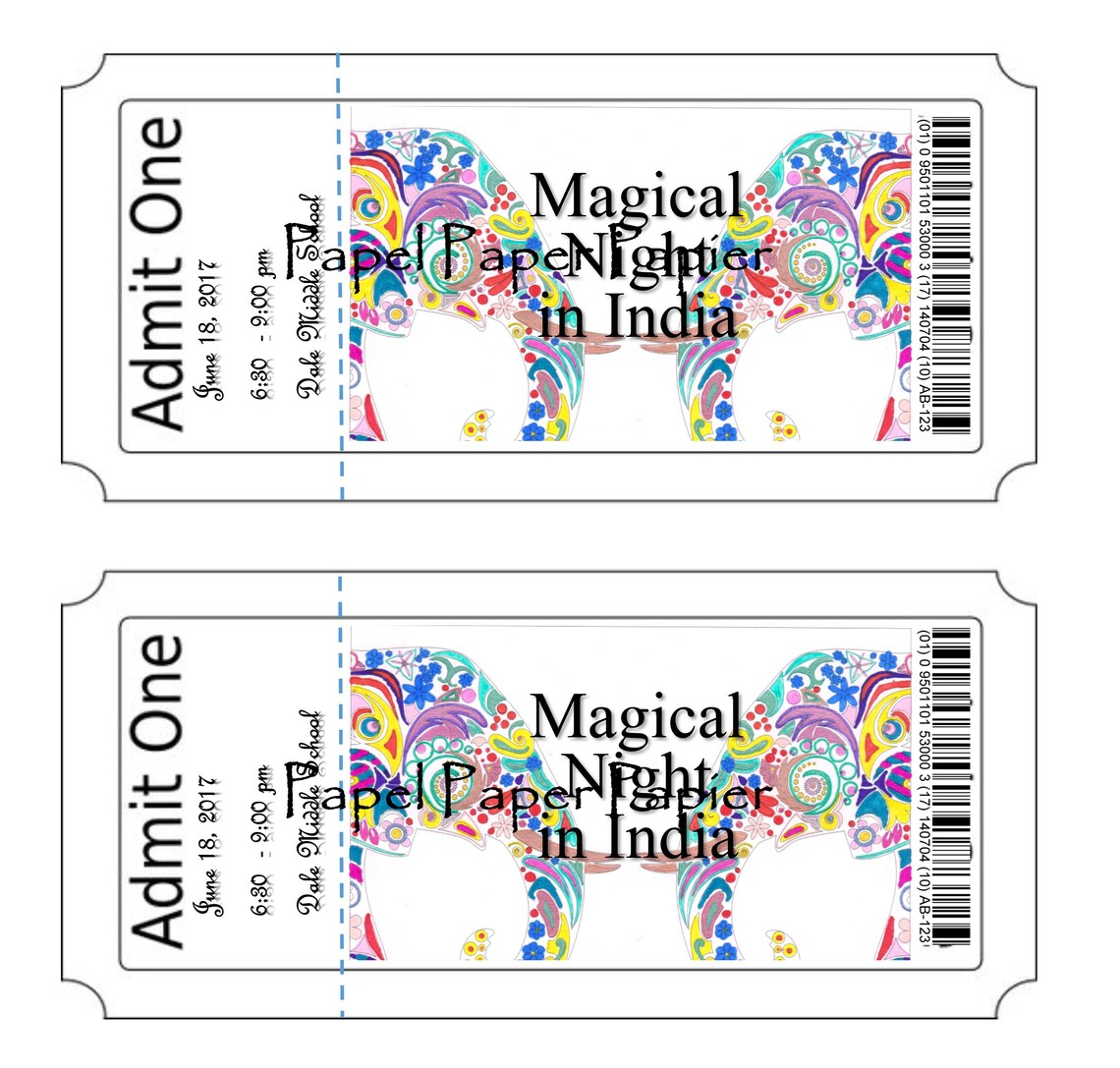 Magical Night in India Ticket- School Dance/prom Invitation/homecoming ...