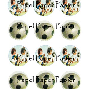 Soccer Children's Birthday Cupcake Toppers, Lollipop Labels, Gift Box ...