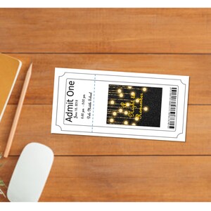 A Night to Remember Ticket - Schultanz/Abschlussball-Einladung/Heimkehr/Karte anpassbar - druckbarer digitaler Download