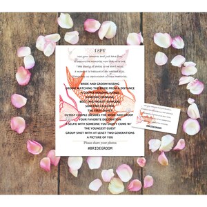Koi fish Wedding Set of &quot;I Spy&quot; Hashtag Signs and Tags Customizable - Printable Digital Download
