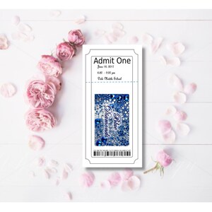 Diamanten und Denim - Schultanz/Abschlussball-Heimkehr Ticket anpassbar - druckbare digitaler Download