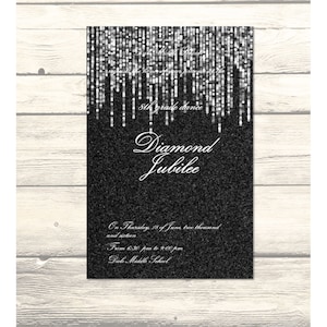 Aniversario de Diamantes - Invitacion para Baile de escuela/prom/homecoming - Digital Imprimible