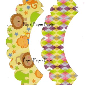 Set of Children Cupcake Wrappers - Digital Download - Etsy