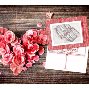 Tarjeta Postal para Aniversario/Amor - Digital Imprimible