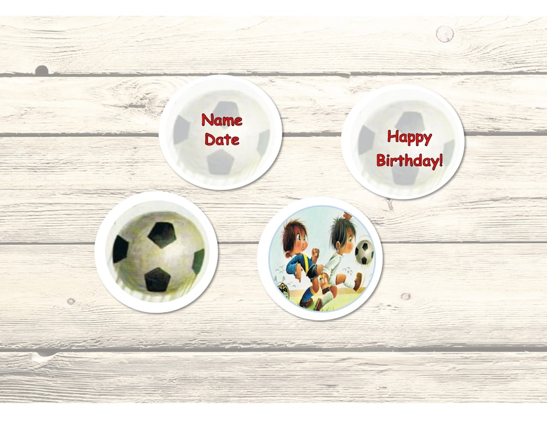 Soccer Children's Birthday Cupcake Toppers, Lollipop Labels, Gift Box ...