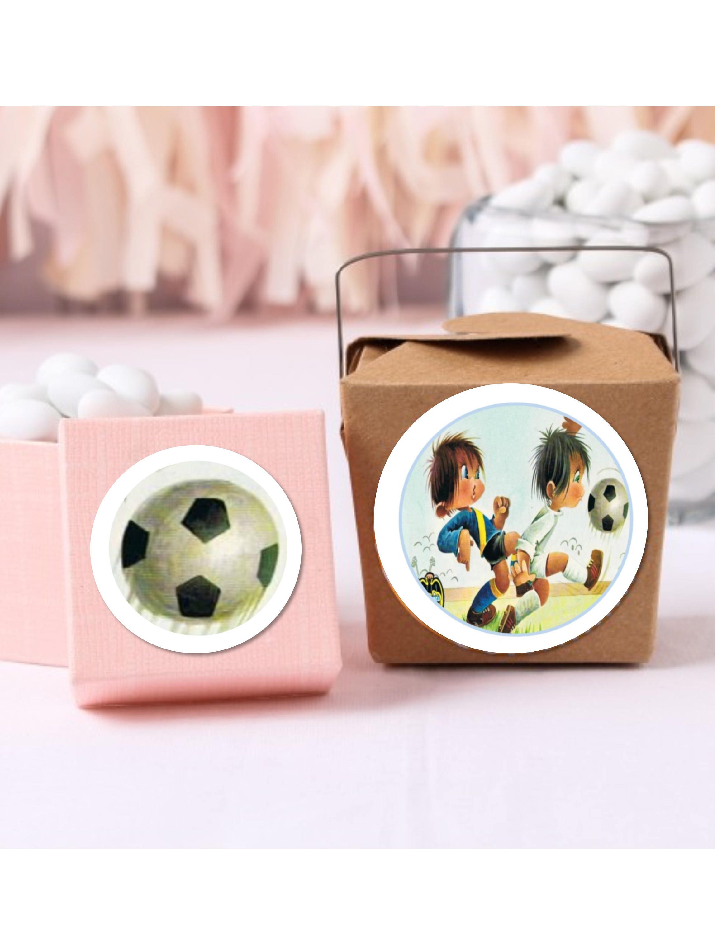 Soccer Children's Birthday Cupcake Toppers, Lollipop Labels, Gift Box ...
