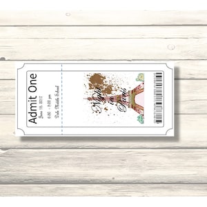 Ticket A Night in Paris- School Dance/prom-homecoming Invitation/card Customizable - Printable ...