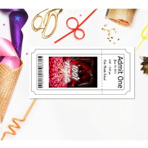 1001 Nights Ticket - School Dance/Prom Invitation/Homecoming/Card Customizable - Printable Digital Download