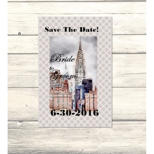New York City - Destination Wedding « Save the Date » Cartes Personnalisables - Téléchargement numérique imprimable