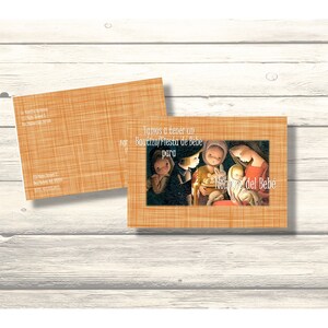 Zaproszenie na chrzest/baby shower Vintage „Adoracja Dzieciątka Jezus” w języku hiszpańskim Możliwość personalizacji — do wydrukowania w wersji cyfrowej