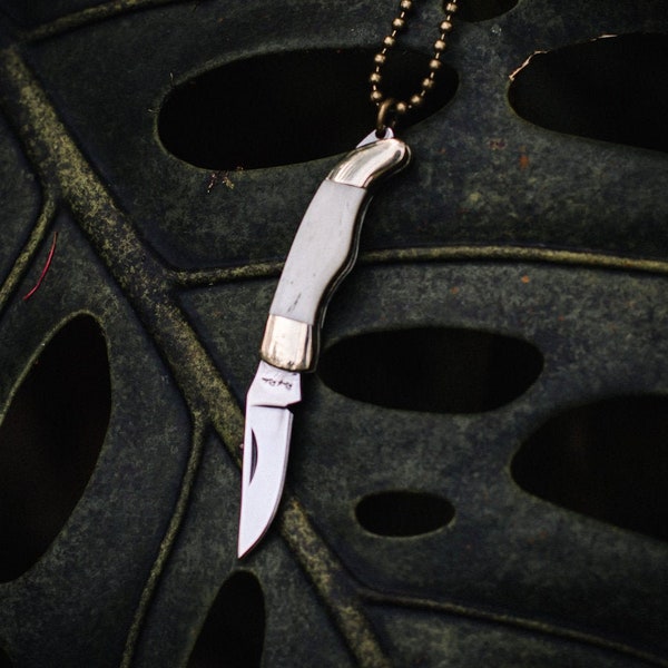 Knife Necklace ~ Bone Necklace,Mens Necklaces,Valentines Day,Gifts for Him