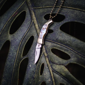 Abalone Knife Necklace ~ Tiny Knife Necklace