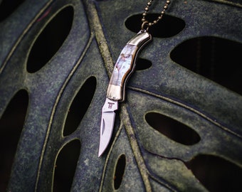 Abalone Knife Necklace ~ Tiny Knife Necklace