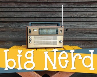 Big Nerd - A Fun Hand Written Serif Font - Smooth Craft Fonts Perfect For Cricut & Silhouette Cutting Machines - Commercial Use, Licensed
