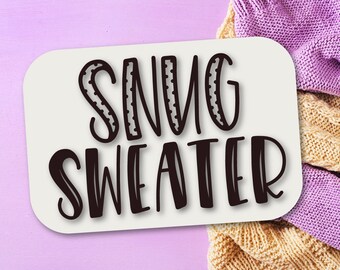 Snug Sweater, Font Duo, Hand Written, Handwriting, Hand lettered, Otf, Ttf, Fonts, Type, Tall, Craft Fonts, Affordable Fonts, Etsy Fonts