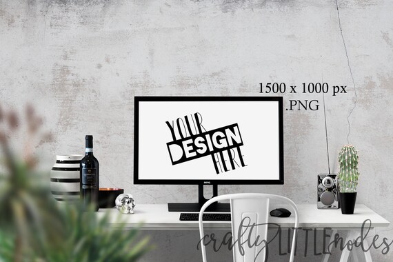 Mockup Mock Up Computer Website Stylized Photography Svg Blank