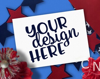 Mockup, Card, Blank, Photo, Styled, July, Patriotic, Summer, Craft Mockup, Mockup Design, Svg Mockup, Mockup for Svg, Jpeg, Mock up, Vinyl