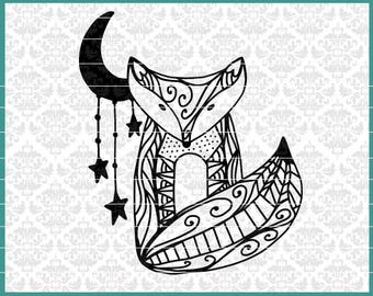Download Mandala moon svg | Etsy
