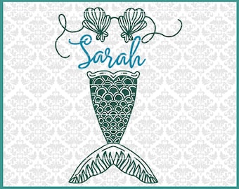 Mermaid Bra Svg Etsy