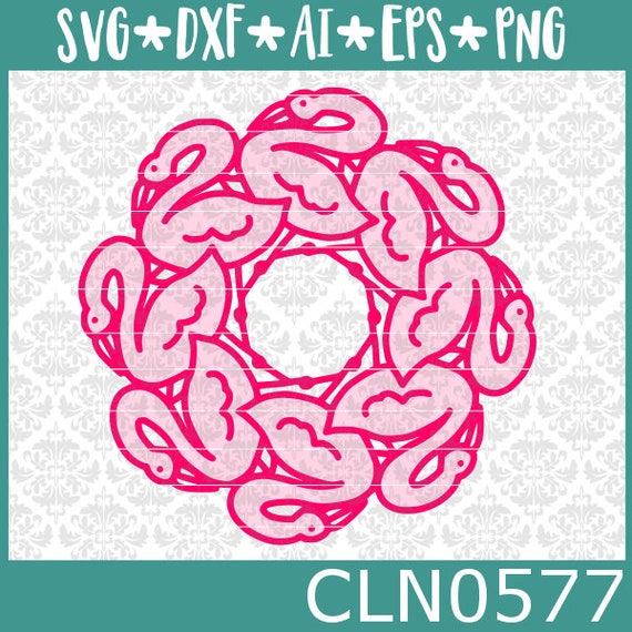 Download CLN0577 Flamingo Mandala Zentangle Summer Beach Monogram ...