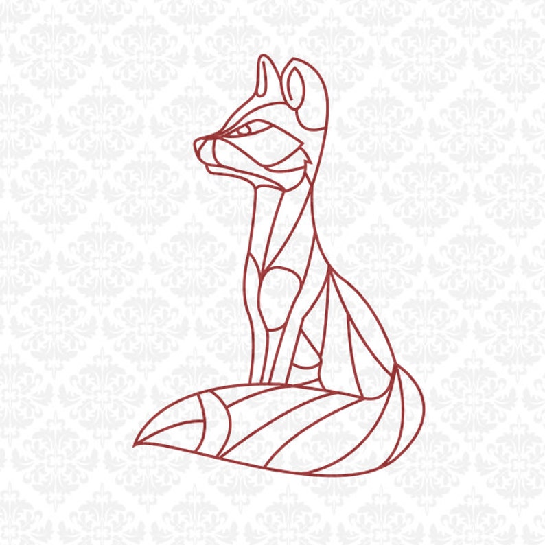 Download Fox Zentangle Filigree Henna Intricate Animal SVG DXF Ai Eps | Etsy