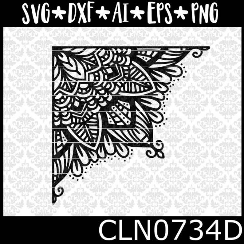 Download CLN0734D Corner Mandala Hand Drawn Intricate Boho Sign SVG ...